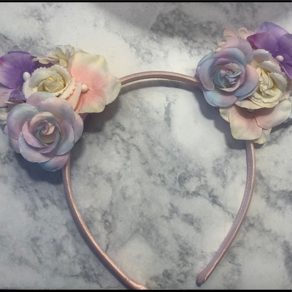 Colorful flower cat ears